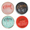 Ladyfingers Letterpress High Five Porcelain Coaster Set (Miniature Edition) by Galison, Ladyfingers Letterpress, 9780735348271