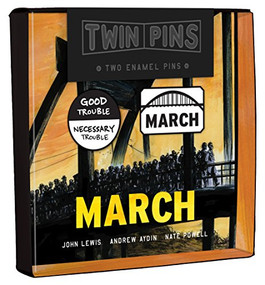 March Twin Pins (Two Enamel Pins) by John Lewis, Andrew Aydin, Nate Powell, 9781452167459