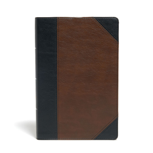 KJV Large Print Personal Size Reference Bible, Black/Brown Leathertouch by Holman Bible Publishers, 9781087734071