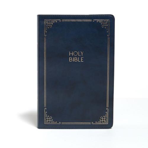 KJV Large Print Personal Size Reference Bible, Navy Leathertouch by Holman Bible Publishers, 9781087734088