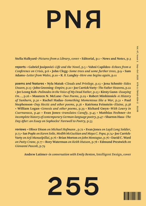 PN Review 255 by John McAuliffe, Michael Schmidt, Andrew Latimer, 9781784108342