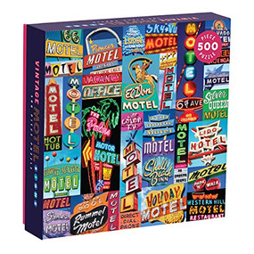 Vintage Motel Signs 500 Piece Puzzle by Galison, Troy Litten, 9780735353275