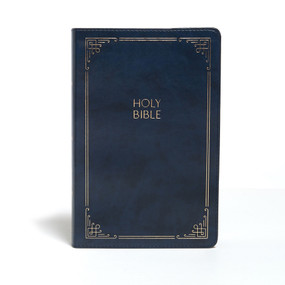 KJV Large Print Personal Size Reference Bible, Navy LeatherTouch Indexed by Holman Bible Publishers, 9781087734224