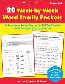 20 Week By Week Word Family Packets by Lisa Fitzgerald McKeon, 9780439929233