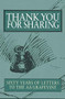 Thank You For Sharing (Sixty Years of Letters to AA Grapevine) by AA Grapevine, 9780933685444