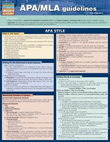 APA/MLA Guidelines by Smith, Thomas, 9781423217589