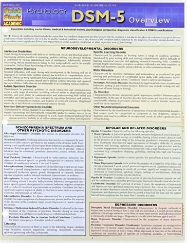 DSM-5 Overview by BarCharts, Inc., 9781423222682