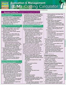Evaluation & Management (E&M) Coding Calculator (QuickStudy Laminated Reference Guide) by Tropin, Theresa, 9781423234708