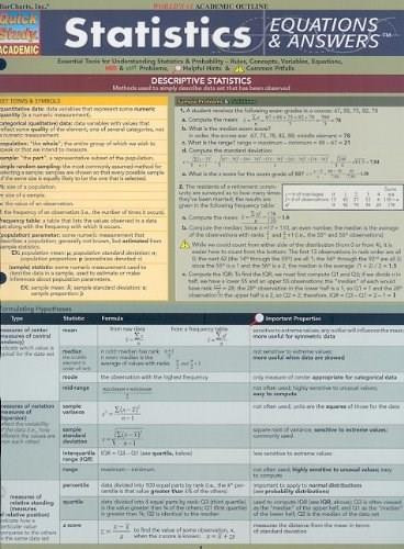 Statistics Equations & Answers by Kizlik, Stephen V, 9781423208570