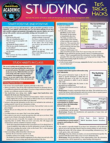 Studying Tips, Tricks & Hacks (QuickStudy Laminated Reference Guide to Grade Boosting Techniques) by BarCharts, Inc., 9781423234791