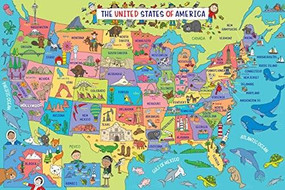 FLOOR PUZZLE USA MAP by , 9781441333339