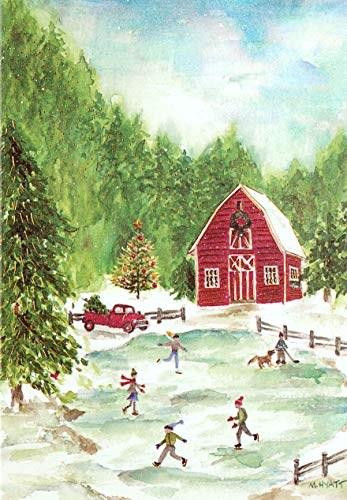 Country Skating Small Boxed Holiday Cards (Miniature Edition), 9781441336651