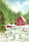 Country Skating Small Boxed Holiday Cards (Miniature Edition), 9781441336651