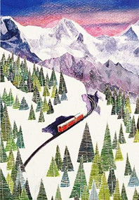 Winter Train Ride Small Boxed Holiday Cards (Miniature Edition), 9781441336750