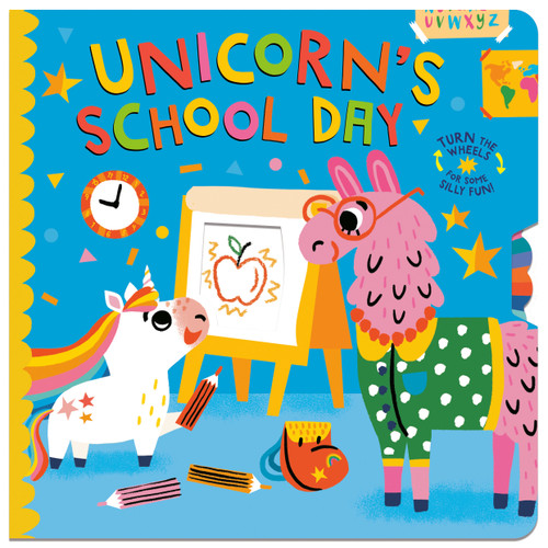 Unicorn's School Day (Turn the Wheels for Some Silly Fun!) by Lucy Golden, Sophie Beer, 9780593374627