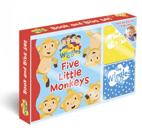 Five Little Monkeys Book and Bib Gift Set by The Wiggles, 9781925970753