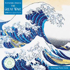 Adult Sustainable Jigsaw Puzzle Hokusai: The Great Wave (1000-pieces. Ethical, Sustainable, Earth-friendly) by Flame Tree Studio, 9781787556034