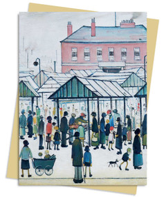 L.S. Lowry: Market Scene Greeting Card Pack (Pack of 6) by Flame Tree Studio, 9781839643439