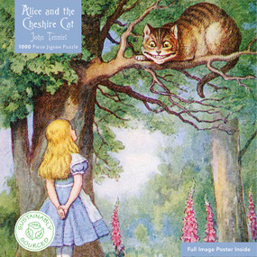 Adult Sustainable Jigsaw Puzzle Alice and the Cheshire Cat (1000-pieces. Ethical, Sustainable, Earth-friendly) by Flame Tree Studio, 9781839644474