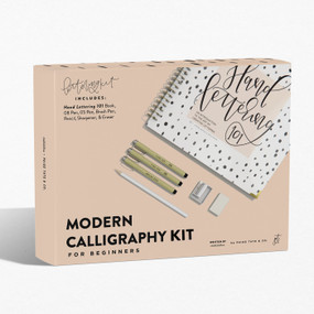 Modern Calligraphy Kit for Beginners (A Creative Craft Kit for Adults featuring Hand Lettering 101 Book, Brush Pens, Calligraphy Pens, and More) by Chalkfulloflove, Paige Tate & Co., 9781950968343