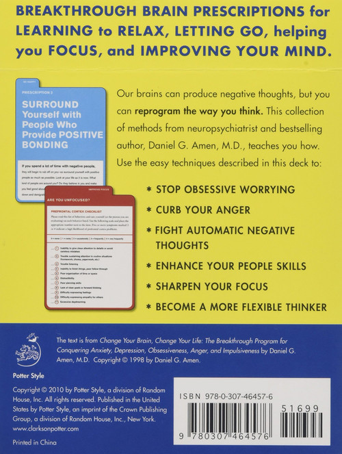 Change Your Brain, Change Your Life Deck by Daniel G. Amen, M.D., 9780307464576