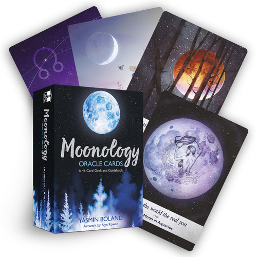 Moonology Oracle Cards (A 44-Card Moon Astrology Oracle Deck and Guidebook) by Yasmin Boland, Nyx Rowan, 9781781809969