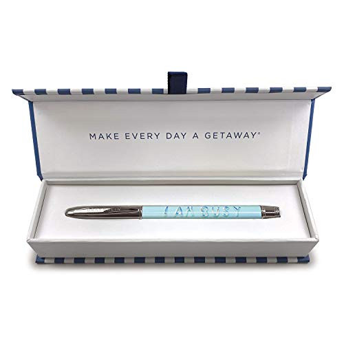 Gray Malin I Am Busy Boxed Pen - Includes One Black Ink Ballpoint Pen and Hinged Gift Box by Galison, Gray Malin, 9780735364004