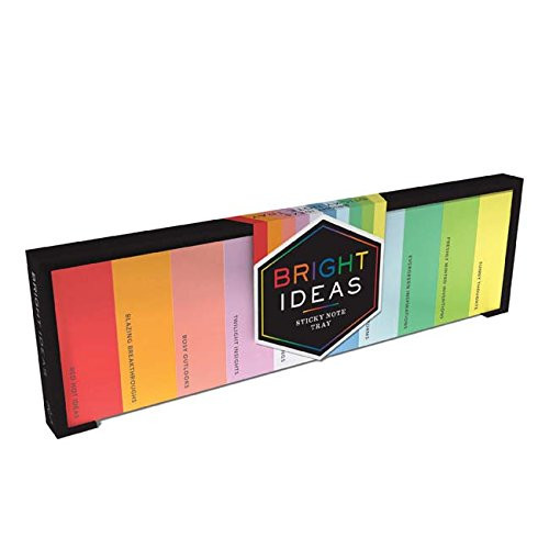Bright Ideas Sticky Note Tray ((Mini Notepads, Small Sticky Notes, Colorful Sticky Notes)) by Chronicle Books, 9781452165165
