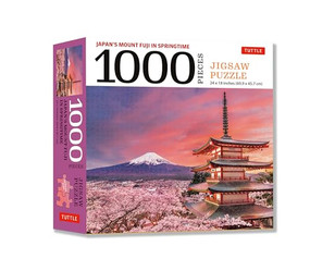 Japan's Mount Fuji in Springtime- 1000 Piece Jigsaw Puzzle (Snowcapped Mount Fuji and Chureito Pagoda in Springtime (Finished Size 24 in X 18 in)) by Tuttle Studio, 9780804853361