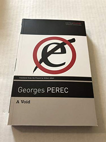 A Void by Georges Perec, Gilbert Adair, 9781567922967