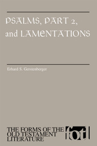 Psalms, Part 2, and Lamentations by Erhard S. Gerstenberger, 9780802804884