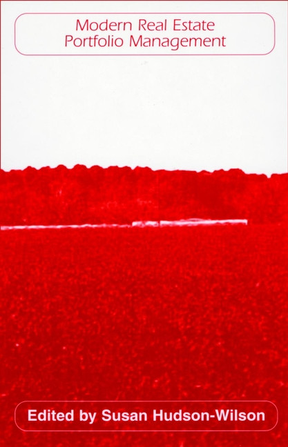 Modern Real Estate Portfolio Management by Susan Hudson-Wilson, 9781883249793