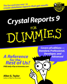 Crystal Reports 9 For Dummies by Allen G. Taylor, 9780764516412