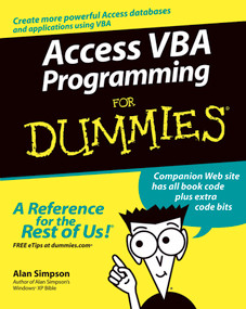 Access VBA Programming For Dummies by Alan Simpson, 9780764574115