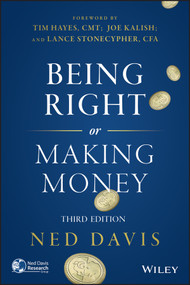 Being Right or Making Money by Ned Davis, 9781118992067