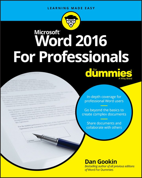Word 2016 For Professionals For Dummies by Dan Gookin, 9781119286042