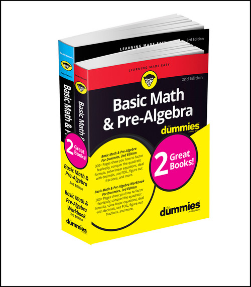 Basic Math & Pre-Algebra For Dummies Book + Workbook Bundle by Mark Zegarelli, 9781119387107