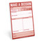 Make a Decision Pad (Red) by Knock Knock, 9781601061645