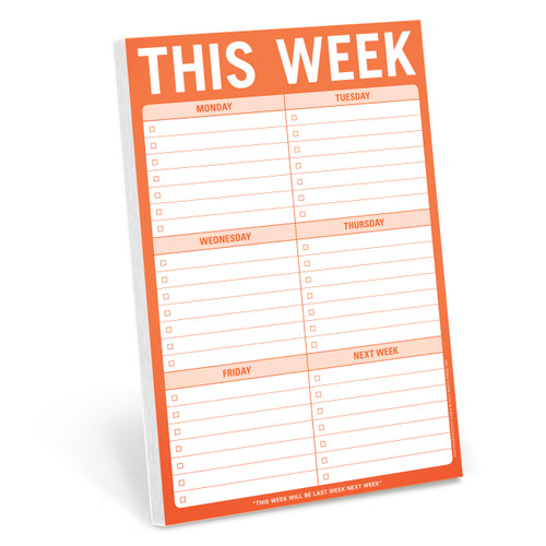 This Week Pad (Orange) by Knock Knock, 9781601064998