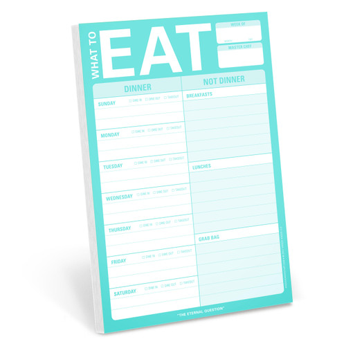 What To Eat Pad (Mint Green) by Knock Knock, 9781601069900