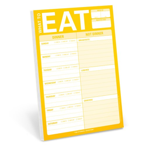 What to Eat Pad with Magnet (Yellow) by Knock Knock, 9781601061539