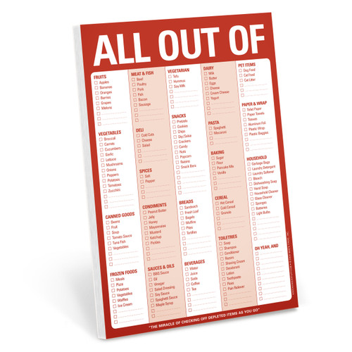 All Out Of Pad with Magnet (Red) by Knock Knock, 9781601061546