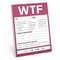 WTF Nifty Note Pad (Magenta Purple) - 9781601063380 by Knock Knock, 9781601063380