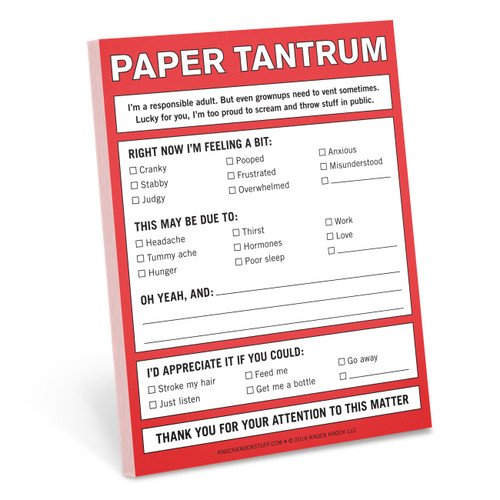 Paper Tantrum Nifty Note by Knock Knock, 9781601068095