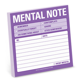 Mental Note Sticky Notes - 9781601063465 by Knock Knock, 9781601063465
