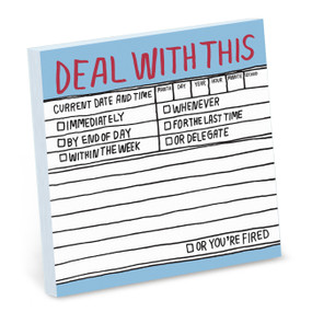 Hand-Lettered Deal With This Sticky Notes by Knock Knock, 9781601064042