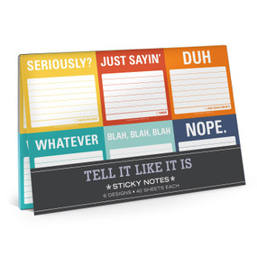 Tell It Like It Is Sticky Note Packet by Knock Knock, 9781601069078