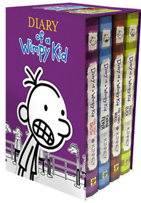 Diary of a Wimpy Kid Box of Books 5-8 Hardcover Gift Set (Ugly Truth, Cabin Fever, The Third Wheel, Hard Luck) by Jeff Kinney, 9781419715082
