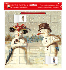 Mr & Mrs Snowman advent calendar (with stickers) by Flame Tree Studio, 9780857750679