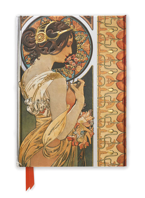 Mucha: Cowslip and Documents Decoratifs (Foiled Journal) by Flame Tree Studio, 9781783611874